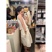 全棉白背心 isaro 前后领两穿舒适挂宽松小上衣