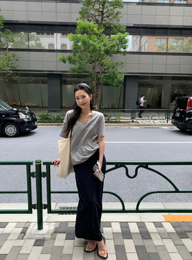 isaro uu 口碑兰精天丝亚麻针织裙~系带松紧慵懒夏日凉爽薄半裙
