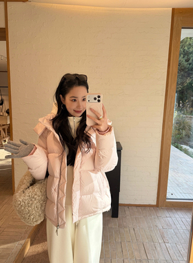 isaro uu 温暖保命鹅~零压感保暖95白鹅绒可拆卸连帽羽绒服外套