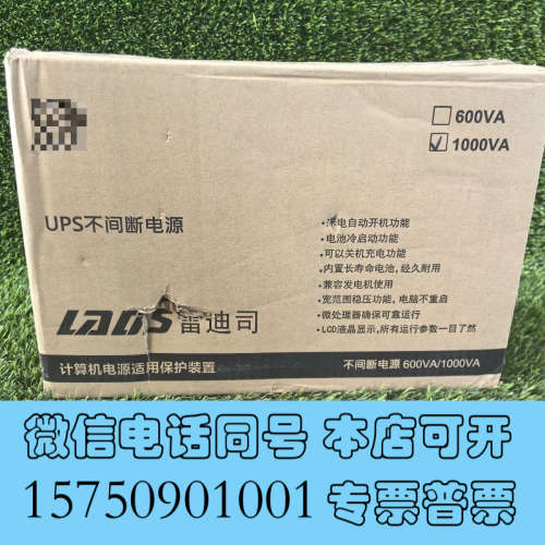 全新H1000M雷迪司UPS不间断电源1000va600w库存询价