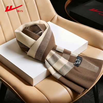 回力线条围巾秋冬男女款日系百搭