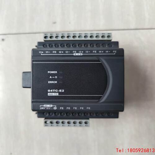 【非标价】台达PLC扩展模块DVP04TC-E2成色实物图，功能正常