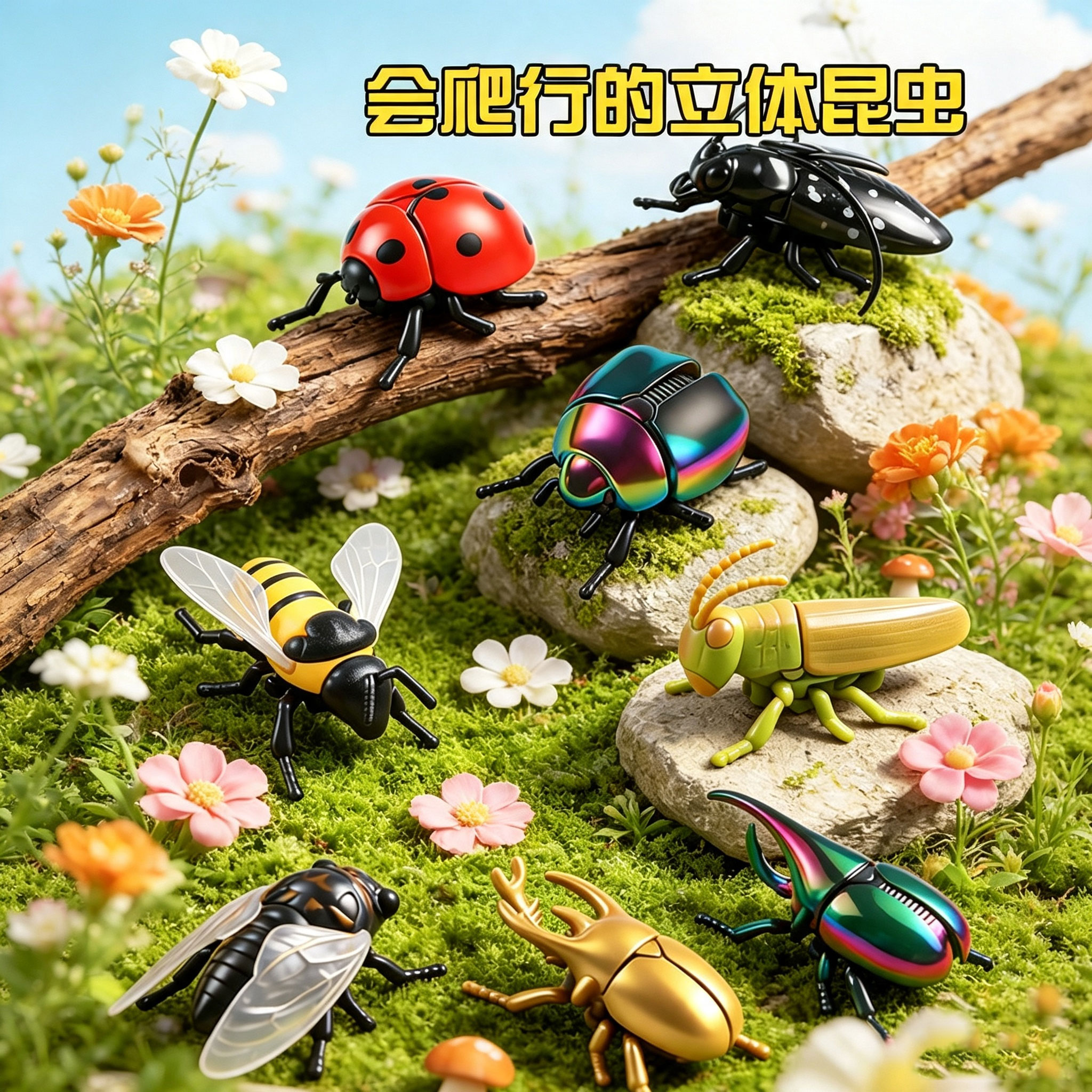 爆款立体仿真可动昆虫爬行玩具