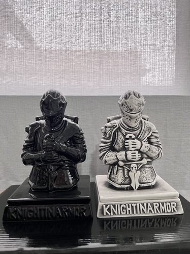 陶瓷骷髅骑士香炉摆件潮牌家居装饰品线香盘香熏炉盔甲特价包邮