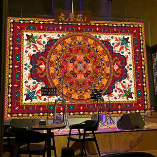 民谣酒馆挂布波西米亚民族风挂画曼陀罗酒吧装饰挂布墙面背景挂布