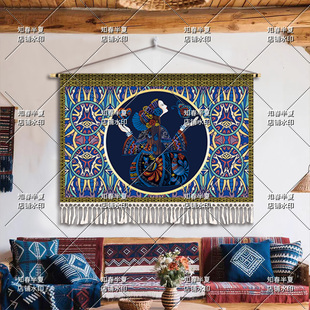 云南民族挂布贵州人物挂画民族墙壁无框装饰画布客厅背景布艺挂画