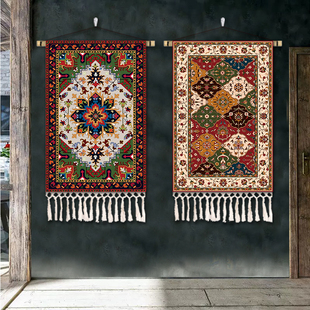 酒馆民族风布艺挂画波西米亚花纹新疆挂布民宿餐厅室内背景挂布