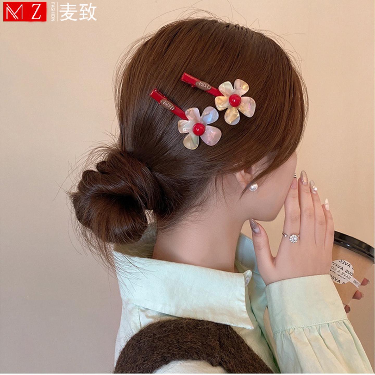 幻彩醋酸花朵发夹女侧边边夹头饰