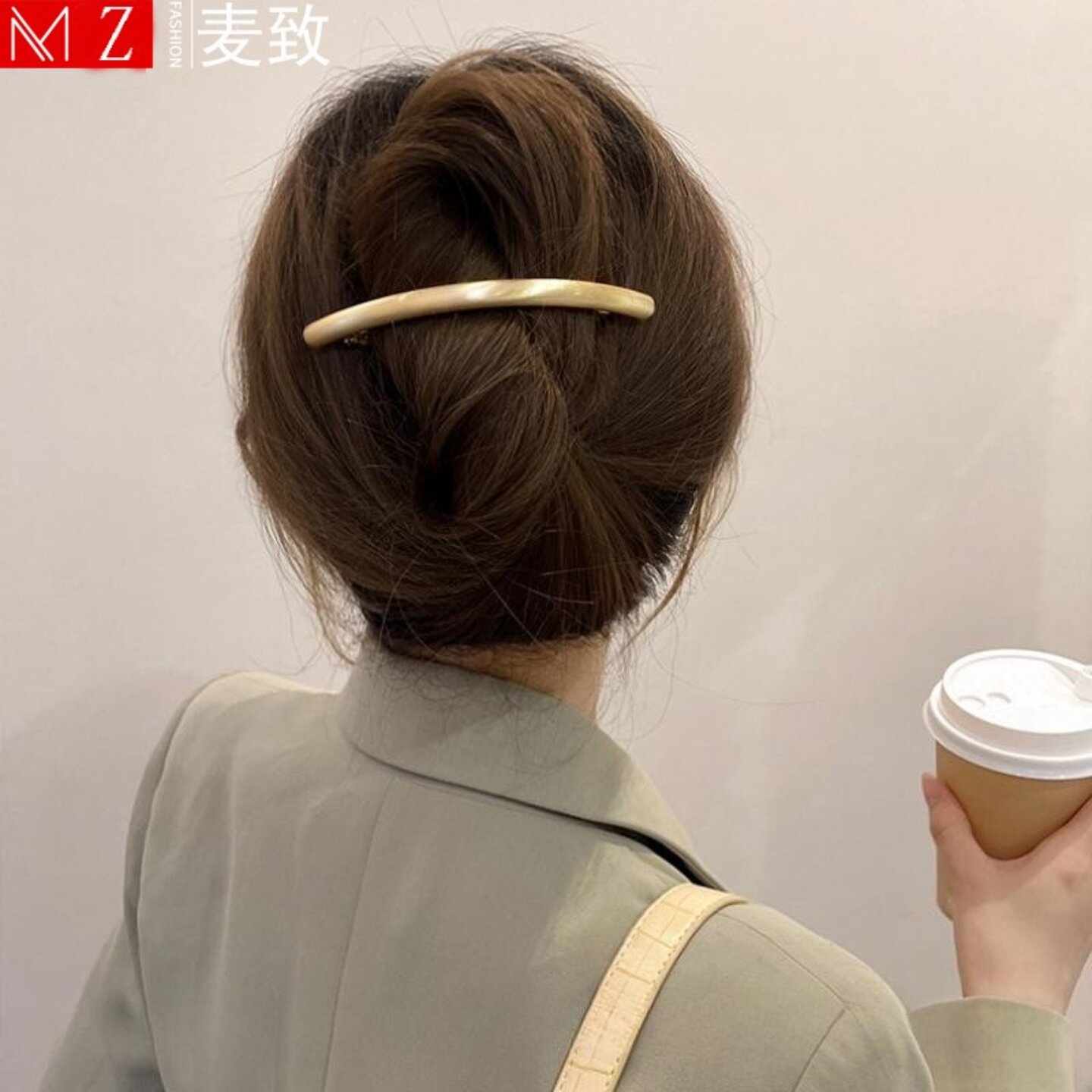 发夹后脑勺盘发神器夹头饰一字夹图片