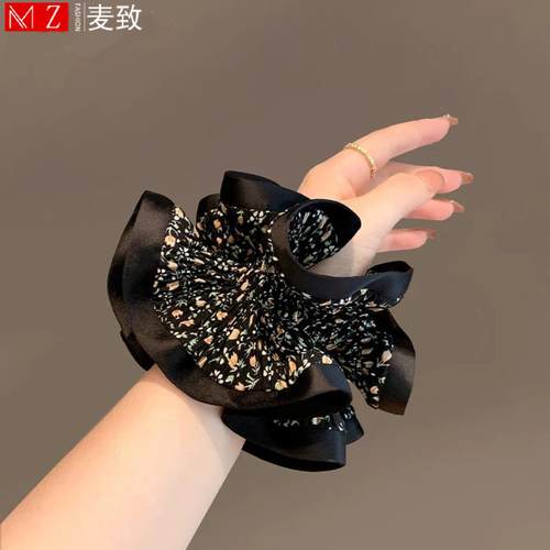 麦致小碎花大肠发圈田园风头绳女