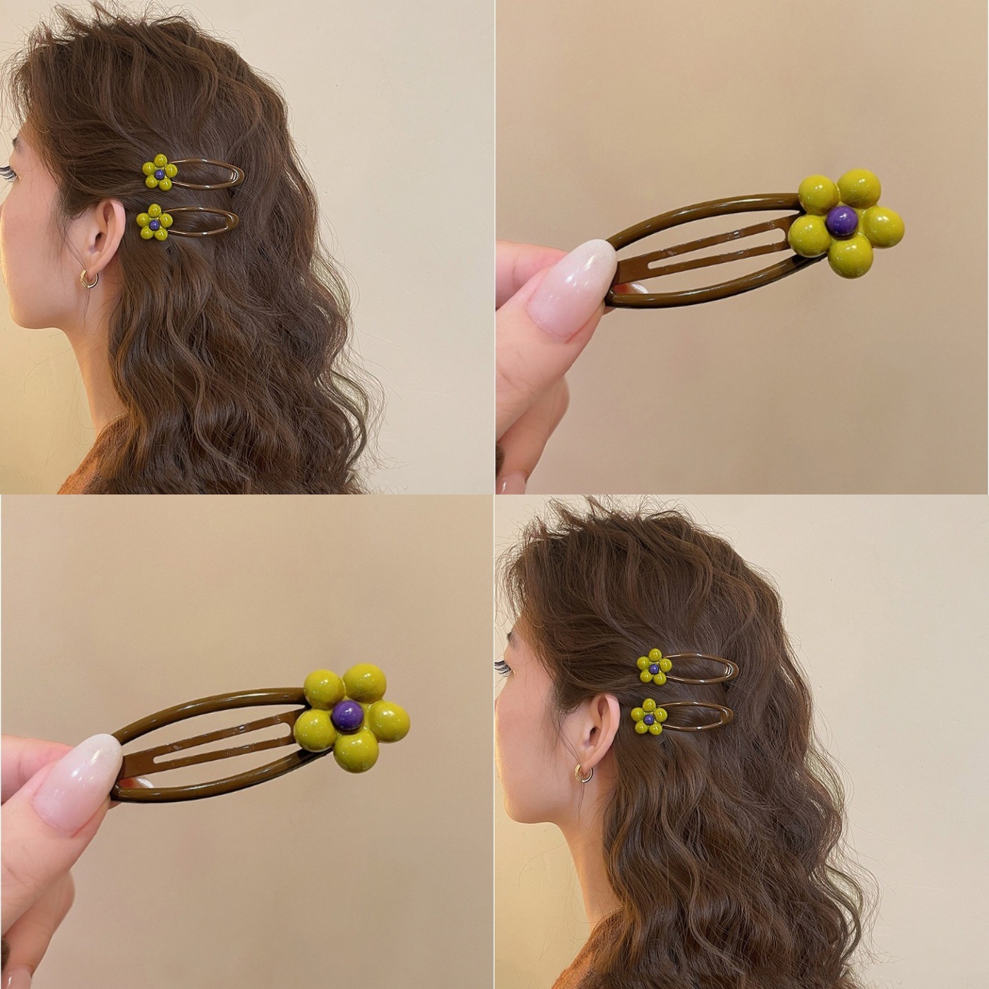 麦致可爱花朵发夹边夹侧边夹bb夹