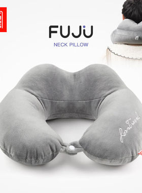 foojo颈枕U型枕午睡枕u形枕旅行颈枕办公室头枕靠枕靠垫灰色