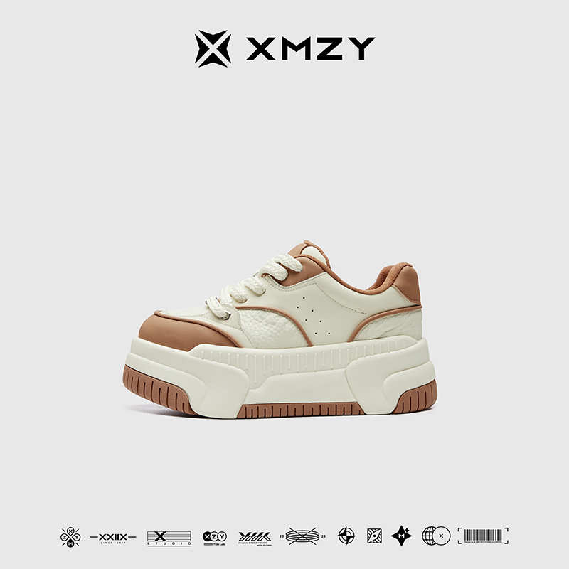 【月光浮星】XMZY2025秋新款原创时尚街头风设计感休闲增高板鞋女