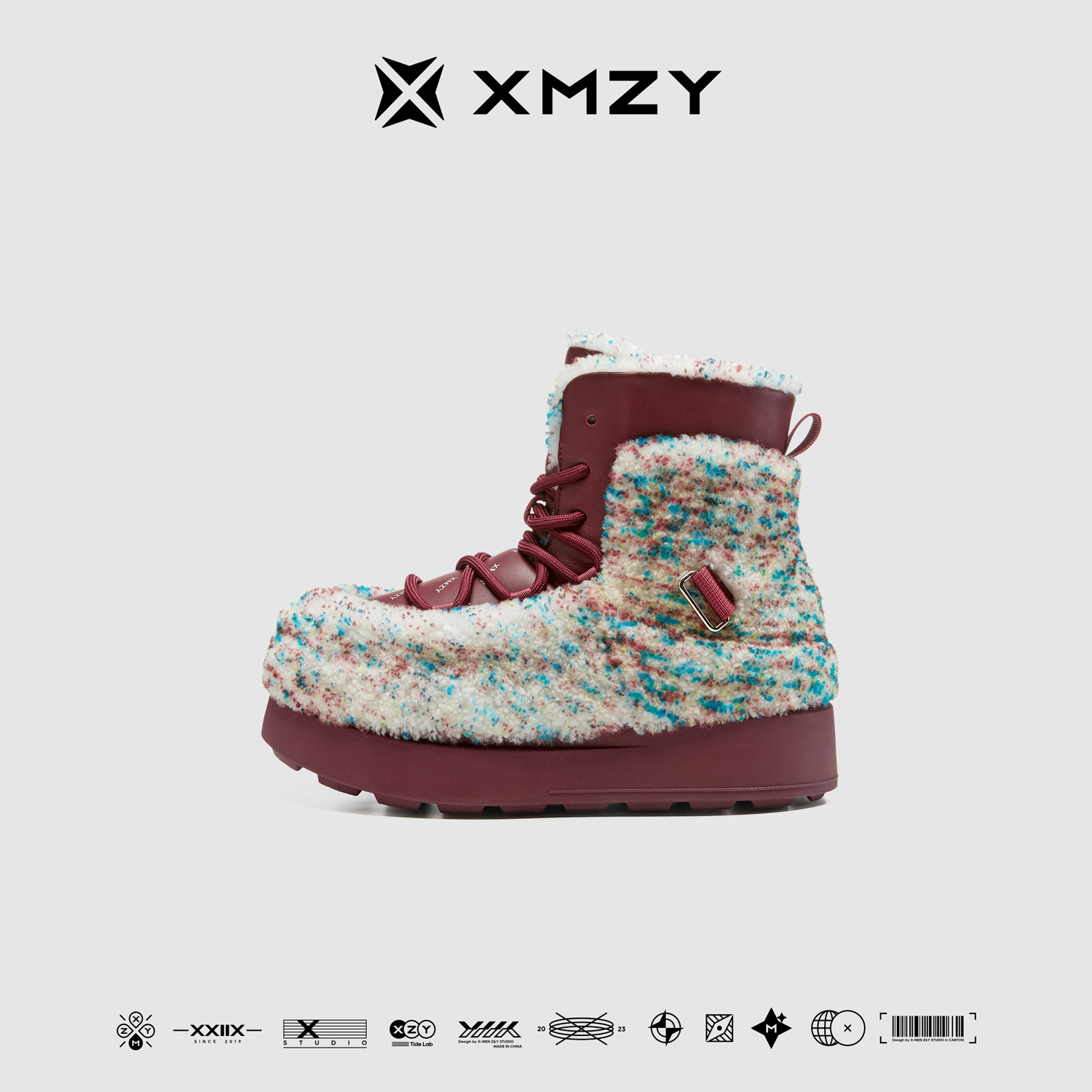 【幻云】XMZY2025冬新款设计师款时尚纯羊毛厚底防滑保暖雪地靴女