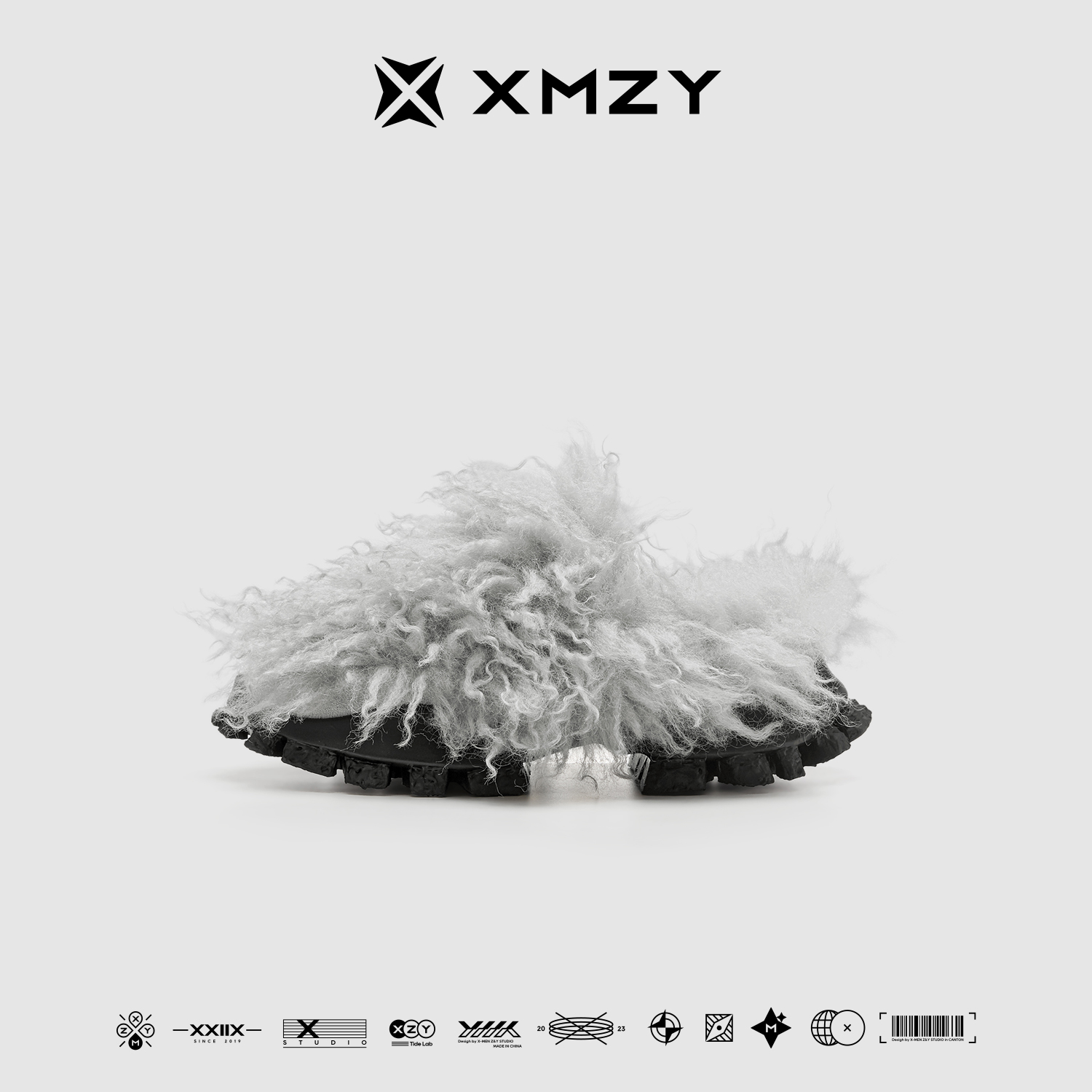 【北极熊】XMZY2025秋季新款原创设计师款时尚羊毛包头拖保暖女鞋
