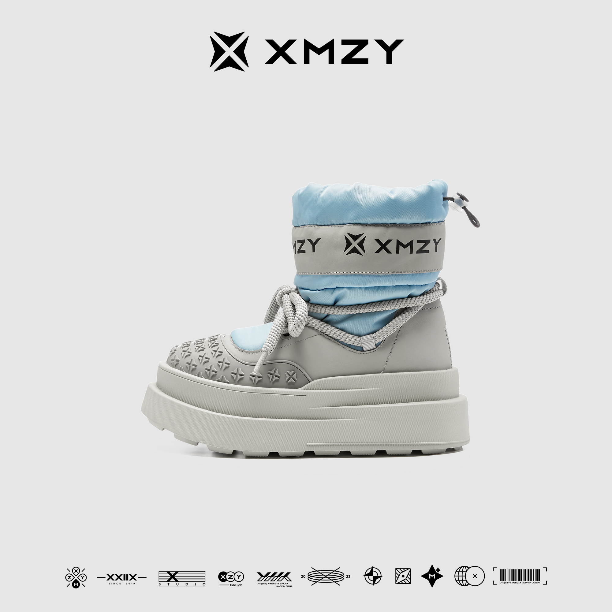 XMZY原创时尚圆头厚底雪地靴