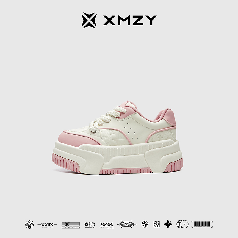 【月光浮星】XMZY2025秋新款原创时尚百搭设计休闲厚底增高板鞋女