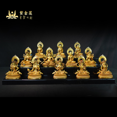 紫金莲纯铜尼泊尔车载随身小佛像