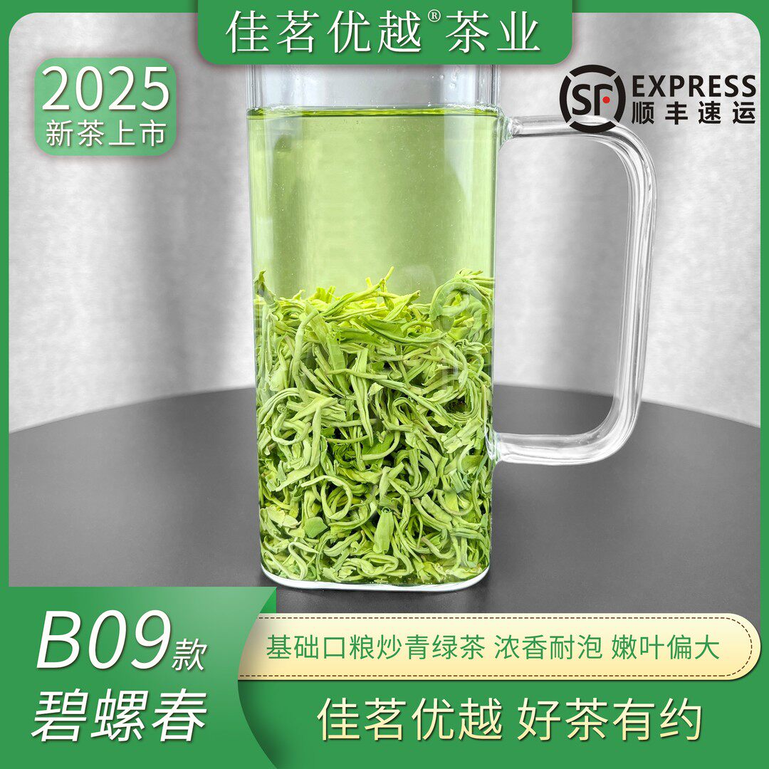 2026新茶B09 碧螺春炒青绿茶基础口粮茶浓茶明前春茶叶罐装新鲜