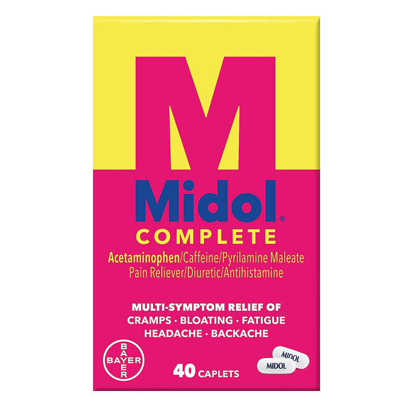 美国原装●Midol止痛片扑热息痛经痛生理痛腹部痉挛肌肉背痛头痛1