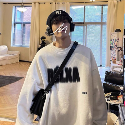 oversize宽松百搭纯棉圆领卫衣