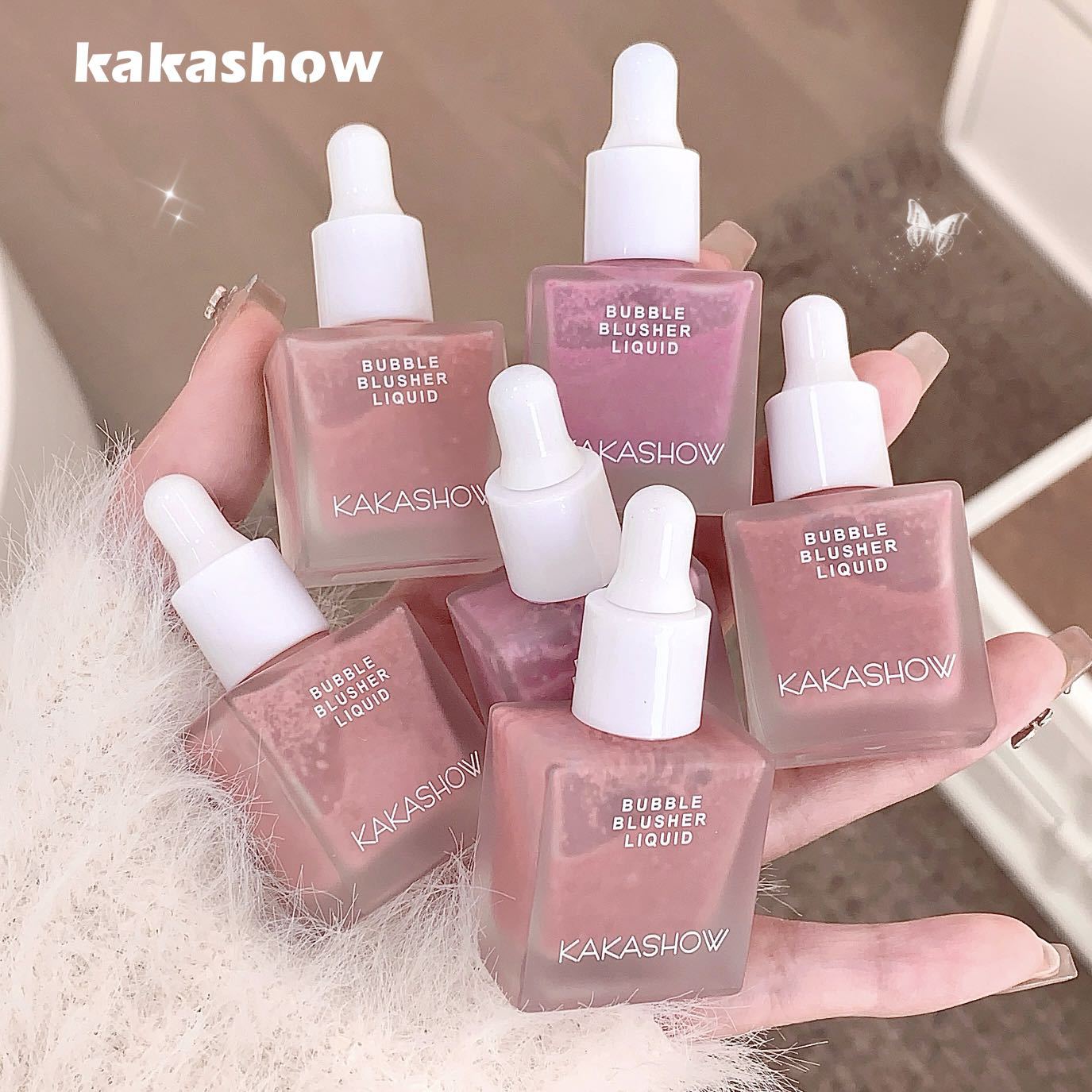 kakashow自然泡泡腮红液体腮红