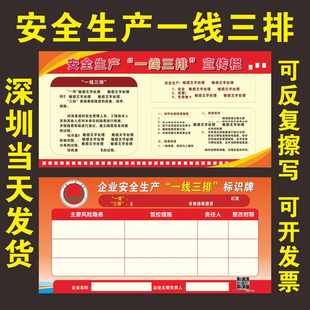 企业安全生产一线三排标识安全车间风险公开公示栏信息隐新疆包邮