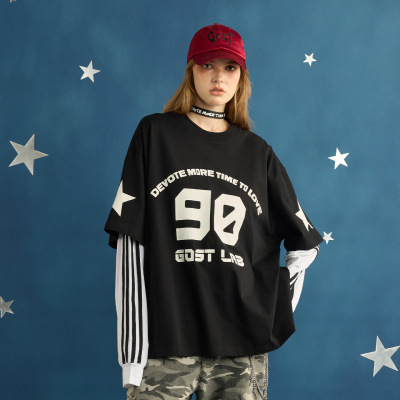 GOST假两件运动长袖T恤