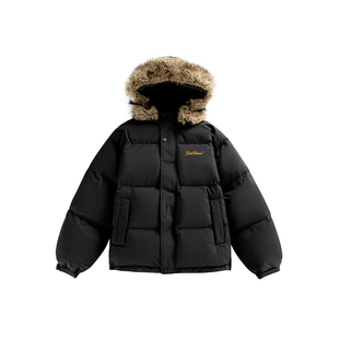 GOST潮牌情侣款 90绒羽绒服保暖外套上衣 立体硅胶毛领短款