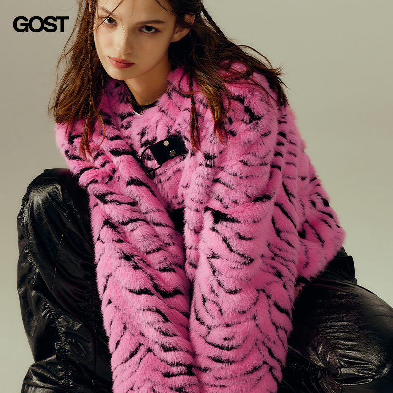 GOST 23AW 保暖皮草外套设计款大衣皮毛一体冬女【限量定制款】