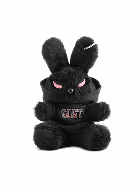 GOST专属IP撞色刺绣眼睛铁环装饰朋克公仔邪恶可爱恶魔兔