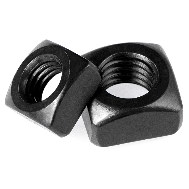 黑色304不锈钢四方螺母方形螺帽锁紧型薄螺丝帽M3M4M5M6M8M.10M12