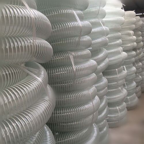 木工吸尘器软管带钢丝风管PVC伸缩管白色透明吸尘管波纹管100 150