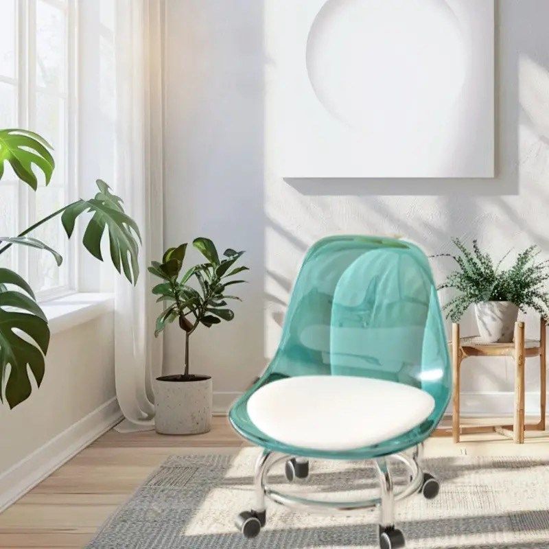 亚克力万向轮小凳子家用静音滑轮矮凳带轮换鞋凳客厅儿童靠背椅子,搬运/仓储/物流设备,机械式停车设备（立体停车库）,淘宝优惠券,粉丝福利购,淘宝优惠卷