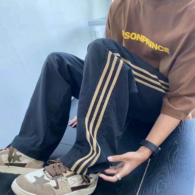 冰丝休闲裤男夏季薄款速干直筒裤子潮牌宽松透气运动奥特莱斯长裤