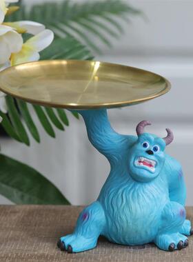 苏利文托盘收纳盘可爱卡通电力公司怪兽大学家居装饰礼物创意礼品