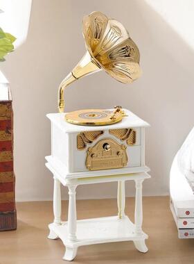 仿古古典喇叭留声机复古音乐盒 家饰摆件 创意礼物带座架怀旧送礼