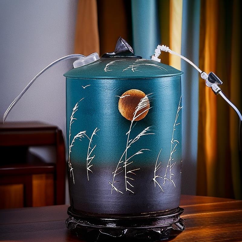 带浮球阀纯净机水桶自动进水上水桶茶台泡茶桶陶瓷家用功夫茶空桶