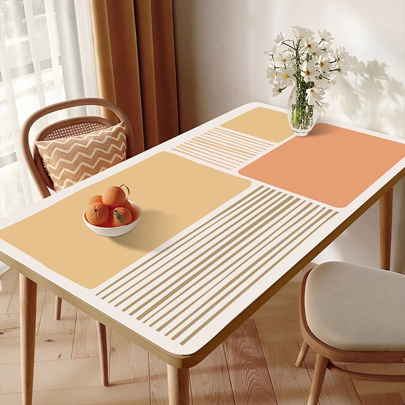 餐桌垫轻奢高级感桌布免洗防油防水奶油风茶几桌垫桌面保护垫子