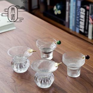 创意茶叶过滤网家用功夫茶具配件茶滤茶道过滤器 耐热玻璃茶漏套装