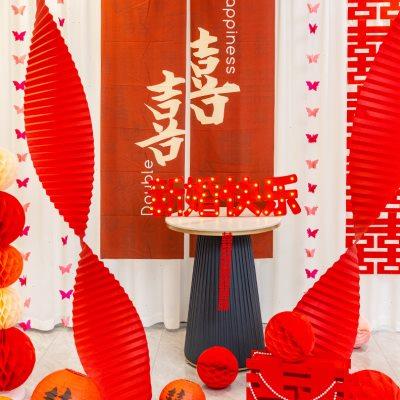 喜字贴结婚专用囍字红纸立体长条挂件摆件贴门装饰品全套婚房布置