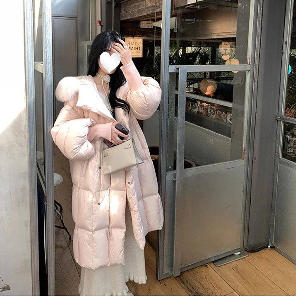 法式温柔甜美风粉色棉服