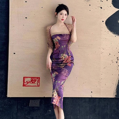新中式吊带连衣裙女高端
