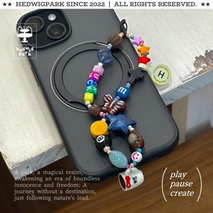 串珠手机链美式 @hedi「kt卡布奇诺」亚比y2k kitty 徐若晗同款