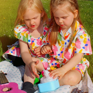 儿童假日风印花 套装 上衣 Let 需分开拍 Chill联名款 短裤