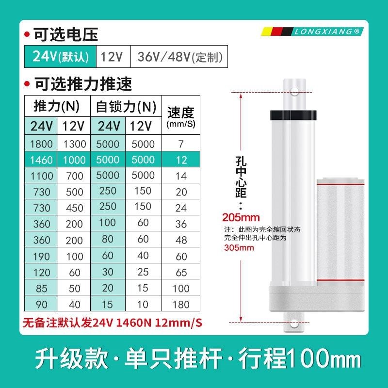 电动推杆伸缩杆SXTL大推力直流24V12工业小型推拉升降器推杆电机
