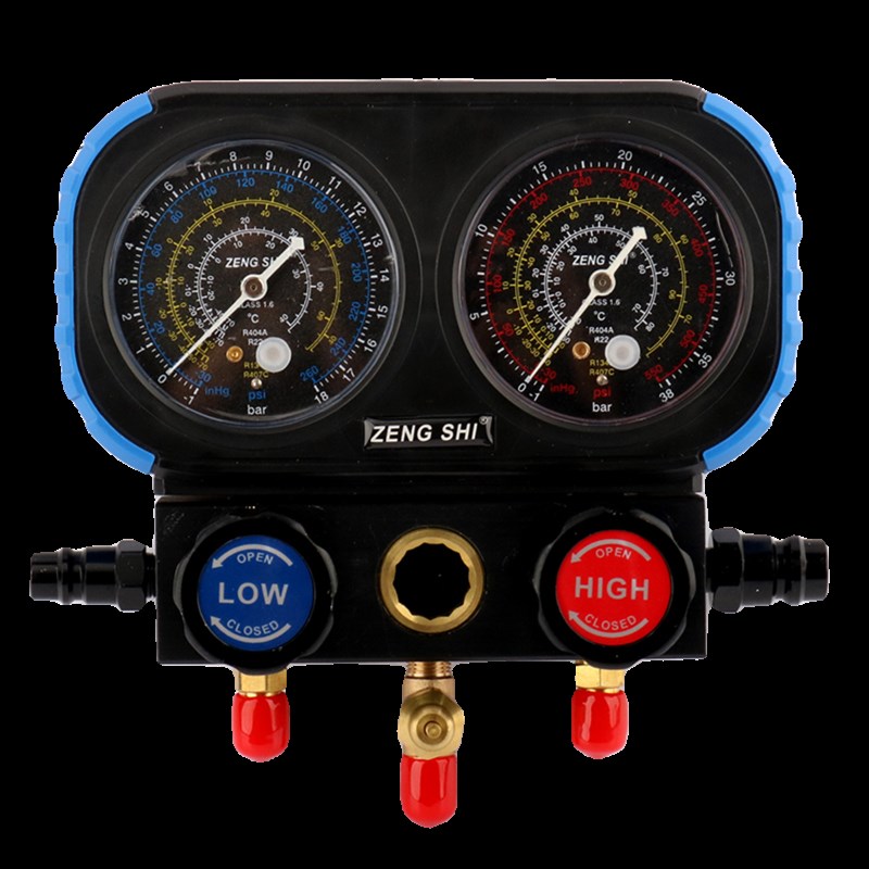 汽车空调加氟表R134a冷媒雪种压力表家用R22R410空调双表阀工具