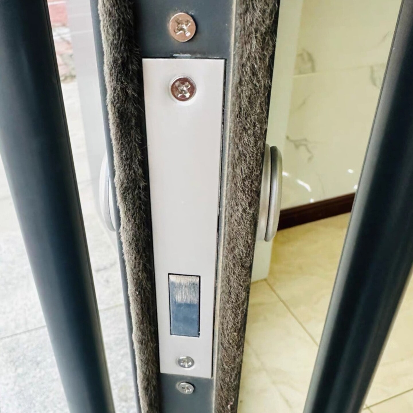 有框专用锁肯德基门推拉门店面铝合金防盗锁门锁玻璃门商铺锁芯图片