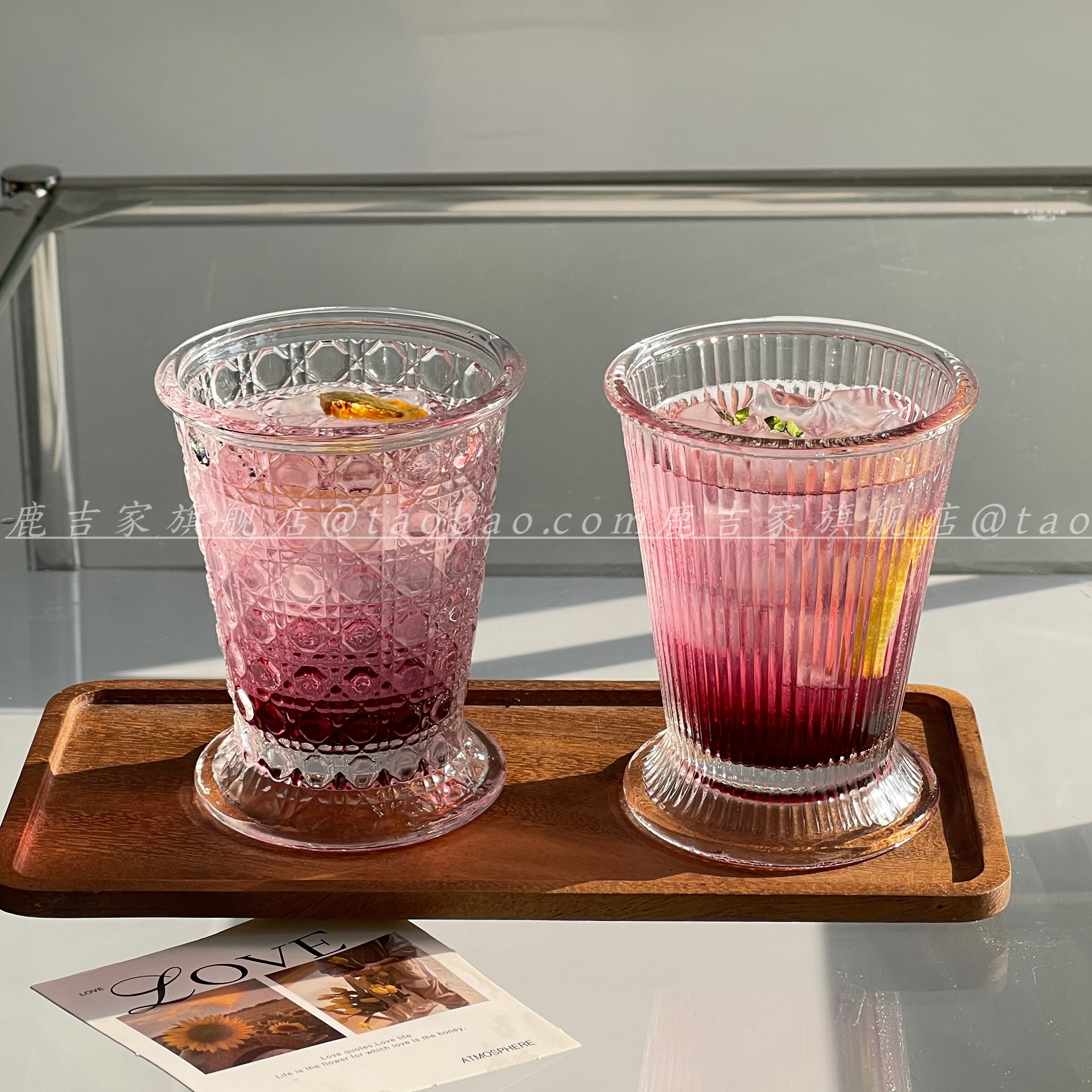 简约玻璃杯家用水杯果汁杯