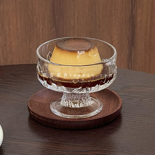 ins风网红餐厅冰淇淋杯酸奶杯矮脚玻璃小吃碗高颜值雪糕雪球杯子